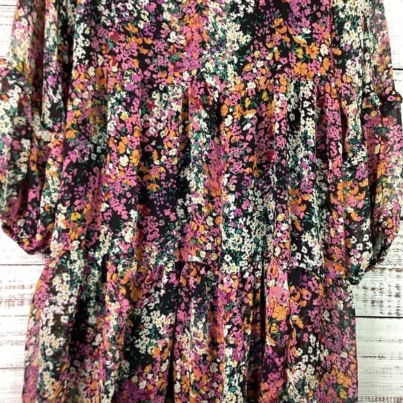 VINCE CAMUTO SIZE M‎ FLORAL DRESS SUMMER FALL MIDI - Picture 6 of 11